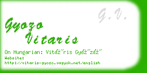gyozo vitaris business card